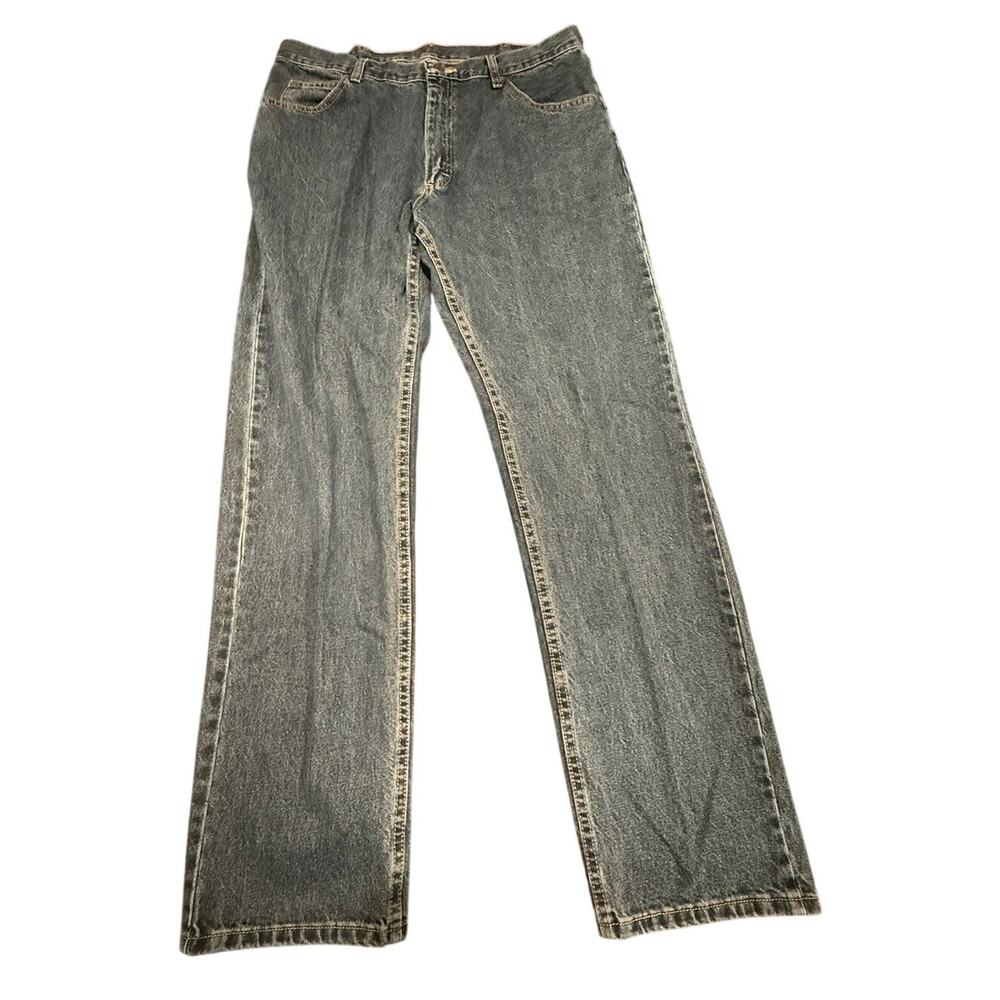 Wrangler Men's Regular Fit Quartz Stone Blue Cotton Denim Jeans 36x34